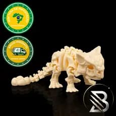 Dinossauro Articulado Esqueleto 3D Flexível Brinquedo Colecionavel Geek Decoração Presente Lembrancinhas Anquilossauro