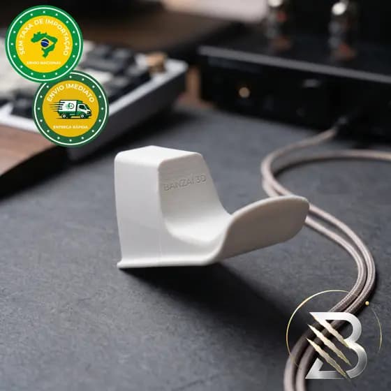 Suporte para Headset Gamer de Parede com Fita 3M | Compatível com Logitech Razer PS5 e Diversos Modelos Pulse 3D