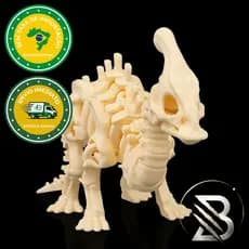 Dinossauro Articulado Esqueleto 3D Flexível Brinquedo Colecionavel Geek Decoração Presente Lembrancinhas PARASSAUROLOFO