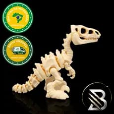 Dinossauro Articulado Esqueleto 3D Flexível Brinquedo Colecionavel Geek Decoração Presente Lembrancinhas Velociraptor