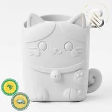 Porta Treco Gatinho Oriental Organizador de Mesa Porta Objetos Porta Canetas Decoração Kawaii Home Office