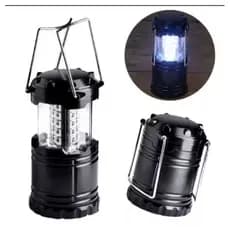 Lampião Luminária Led à Pilha Potente Iluminação Resistente Prático Ideal para Acampamento Lanterna