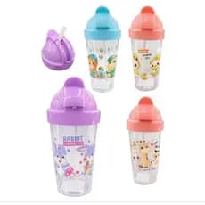 Copo Infantil Squeeze Bichinhos com Canudo 200ml Copo com Canudo Coelhinho, Dinossauro,Girafinha,Patinho