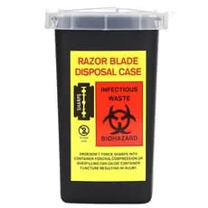 Caixa De Descarte de Laminas de Barbear Biohazard Preto