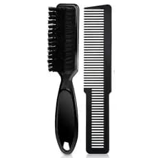 Kit Barbeiro Escovinha P/ Barba + Pente Corrido Cliper Comb
