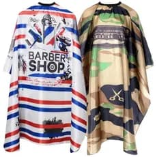 Kit 2 Capas De Corte Barbeiro Nylon Fecho Ganchos Profissional