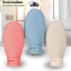 Kit 12 Pote Viagem Silicone Cosméticos Porta Creme Shampoo Perfume Sabonete Loção de Bolsa Não Vaza