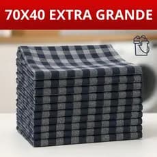 Kit Até 20 Pano de Chão Azul Para Limpeza Grande Grosso Saco Duplo Casa Limpa Cozinha 40x70 Extra Grande