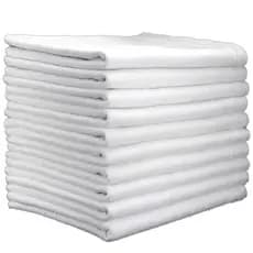 Kit 50 Pano De Chão Branco Para Limpeza Grande Grosso Saco Duplo Algodão 45x65