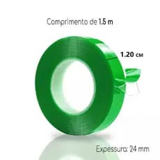 2 Fita Dupla Face Extra Forte Transparente Adesiva Forte Uso Geral Alta Performance 12mm X 2 Mts