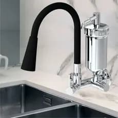 Torneira Cozinha Filtro Parede Tubo Cone Luxo Preto
