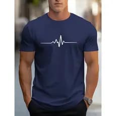 Camiseta Linha Vida Estampa em Lançamento 100% Algodão Gola Redonda Respiravel