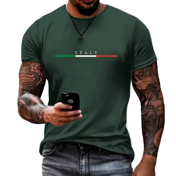 Camiseta Masculina Italy Italia Pais Algodao 30.1