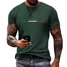 Camiseta Masculina Italy Italia Pais Algodao 30.1