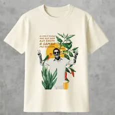 Camiseta Básica Unissex Zeca Pagodinho Blusa Samba Pra Relaxar 100% Algodão Lançamento