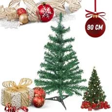 Árvore de Natal de Mesa 90cm Robusta e Bem Cheia Versátil Compacta Charmosa