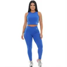 Conjunto Blackout Zero Transparencia Moda Fitness