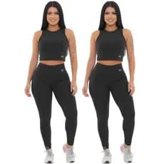 Kit 2 Conjunto Legging  Blackout  Zero Transparência