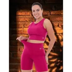 Conjunto Bermuda Blackout Moda Academia Liberdade No Treino