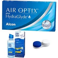 Lentes De Contato Air Optix Hydraglyde Alcon + Estojo e Renu
