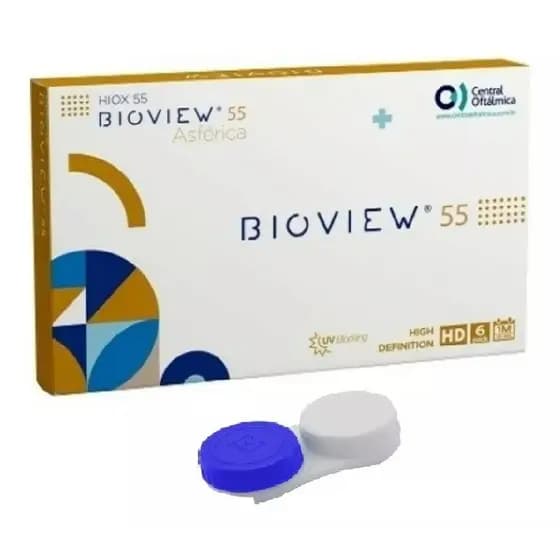 Lentes De Contato Bioview 55 Asférica / Graus Baixos E Altos + Estojo
