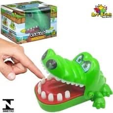 Jogo Crocodilo Morde Dedo Jacaré Dentista Aperta Dente Desafio Criança Brinquedo