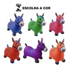 Cavalinho upa upa borracha com som musical infantil(com selo inmetro)