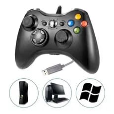 Controle De Xbox 360 Com Fio Para Video Game e PC/ Fat E Pc Joystick Jogo
