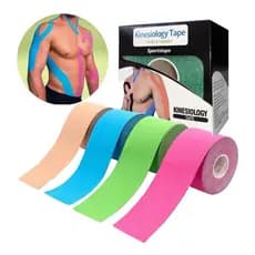 Kit 5 Bandagem Elástica 5cm X 5m - Fita Kinesio Tape Fisioterapia