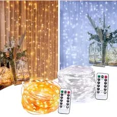 Cortina Led 3x3 Metros Bivolt Fio De Fada Festa Casamento Eventos Natal 300 Leds Decoração Controle