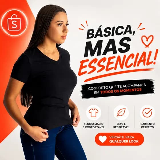 Kit 3 Camiseta Feminina Blusa Leve Confortável Promoção Envio Rápido
