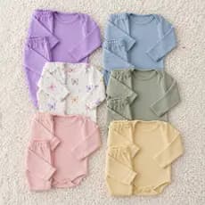 Kit 6 Peças Conjunto de Bebê Menina Menino Neutro Infantil Body Promoção Envio Rápido