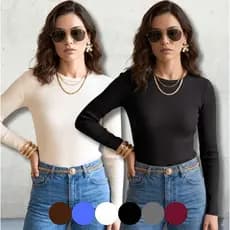 Kit 2 BLUSA FEMININA MANGA LONGA INVERNO SEGUNSA PELE 007-K2