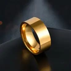 Aliança Para Casamento Noivado em Moeda Antiga Pura 8mm Reta Abaulada