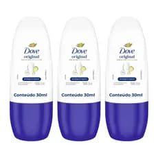 Kit 03un Desodorante Antitranspirante Roll-On Dove Original 72h 30ml