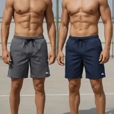Kit 2 Shorts Tactel Elastano Masculina Bermuda Academia Praia Secagem Rápida Ultra Leve