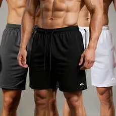 Kit 3 Bermuda Elastano Shorts Tactel Masculino Original Bordbless Praia Academia Moda Casual