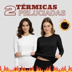 Kit 2 Blusas Térmicas Femininas Peluciadas Super Quentinhas Segunda Pele Para Frio e Inverno