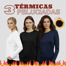 Kit 3 Blusas Térmicas Femininas Peluciadas Conforto e Aquecimento Para Inverno