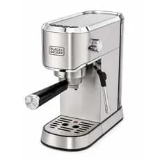 Cafeteira Espresso Automática Multifunções Gourmand Gris Black+Decker Cápsula e Tradicional 20 Bar Espumador Jarra Inox
