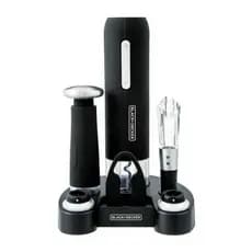 Kit Abridor de Vinho Completo Black+Decker W20 Bivolt com Base Carregadora, LED, Acessórios e Toque Emborrachado Premium