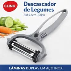 Descascador de Legumes 3 Lamnias Aço Inox 15cm - Clink / Cozinha Descascador Batata Utensílios