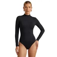 Body Feminino Manga Longa Gola Alta Cacharrel Suplex Modelador Elegante Inverno Frio Bori