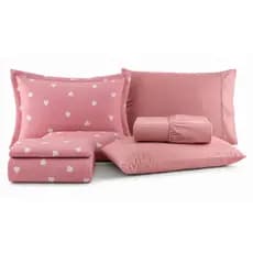 Cobre Leito Queen Estampado – Colcha Piquet 100% Algodão 6 Peças
