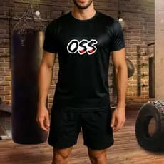 Camisa Masculina Dry Fit Camiseta Para Treino Fresca Poliéster Jiu Jitsu Oss