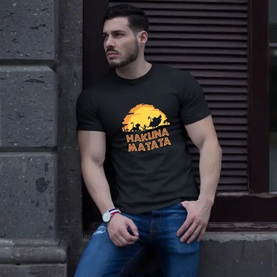 Camisa camiseta personalizada Rei Leão Hakuna Matata Timão e Pumba masculina feminina 100%algodão