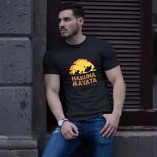 Camisa camiseta personalizada Rei Leão Hakuna Matata Timão e Pumba masculina feminina 100%algodão