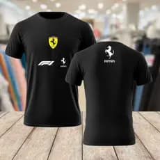 Camisa Básica Streetwear Camiseta Masculina 100% Algodão Premium Ferrari Formula 1