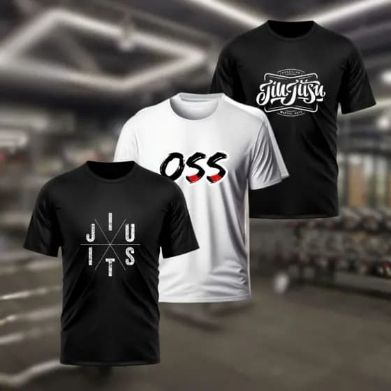 Kit 3 Camisetas Dry Fit camisa pra treino Luta Jiu Jitsu Oss Bjj
