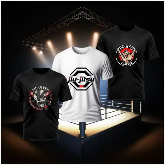 Kit 3 Camisetas Dry Fit Camisa Para Treino Luta Jiu Jitsu Forever Caveira Bjj